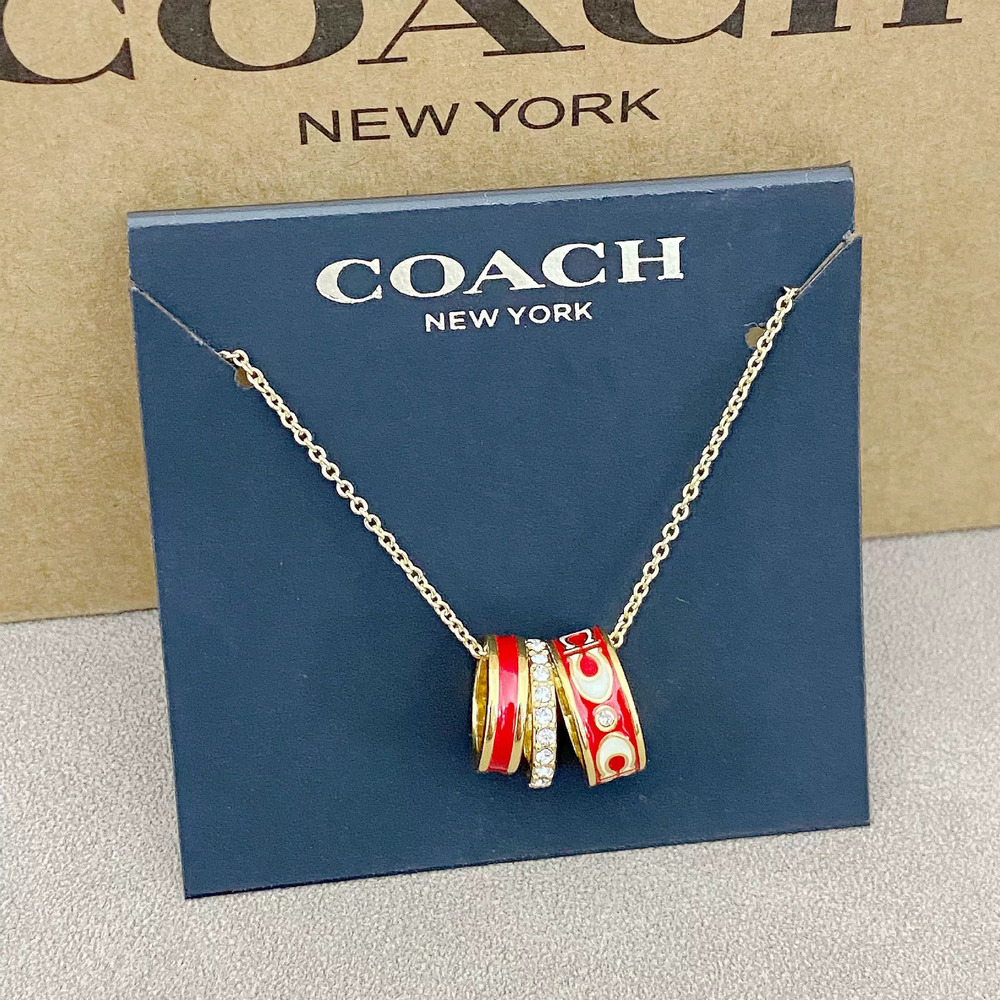 Coach Enamel Inlay Alphabet Necklace